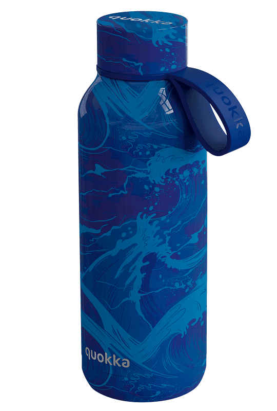 Nerezová termoláhev s poutkem, Solid, 510 ml, Quokka, waves