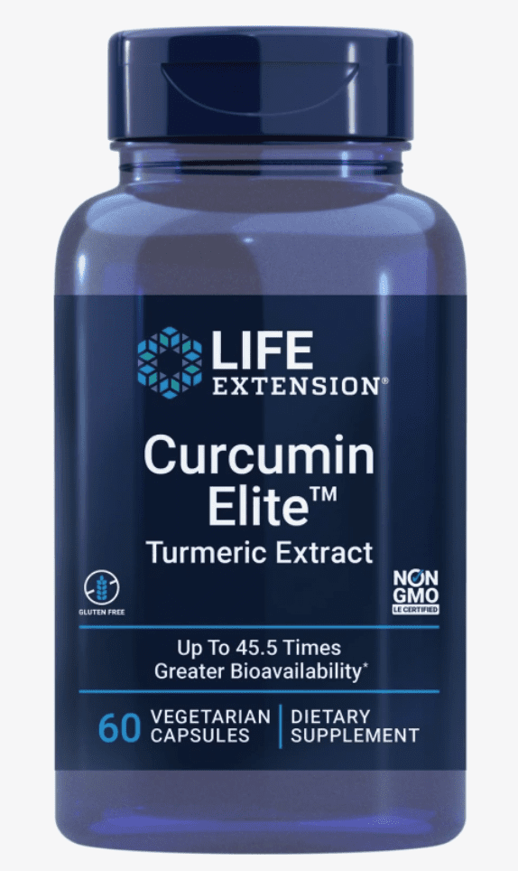 Life Extension Curcumin Elite Turmeric Extract, 500 mg, 60 rostlinných kapslí