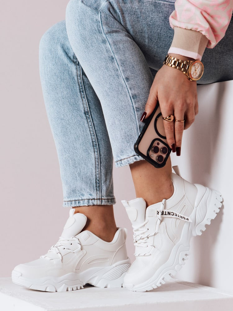 Sportowe sneakersy damskie FLEXONIX białe Dstreet