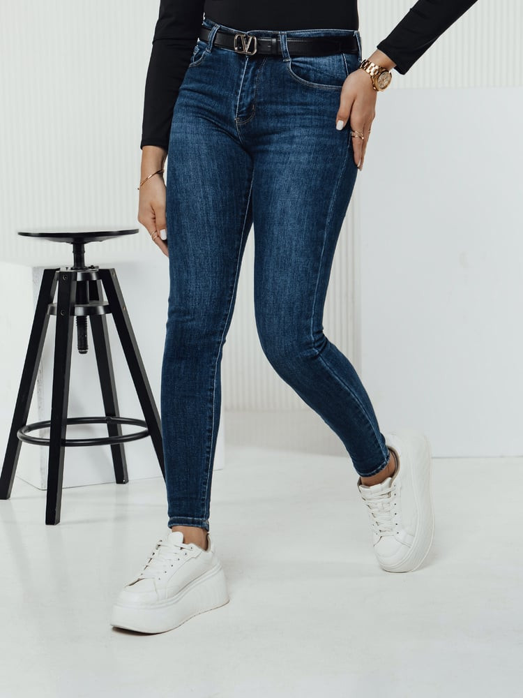 Spodnie damskie jeansowe skinny DIVETTI granatowe Dstreet