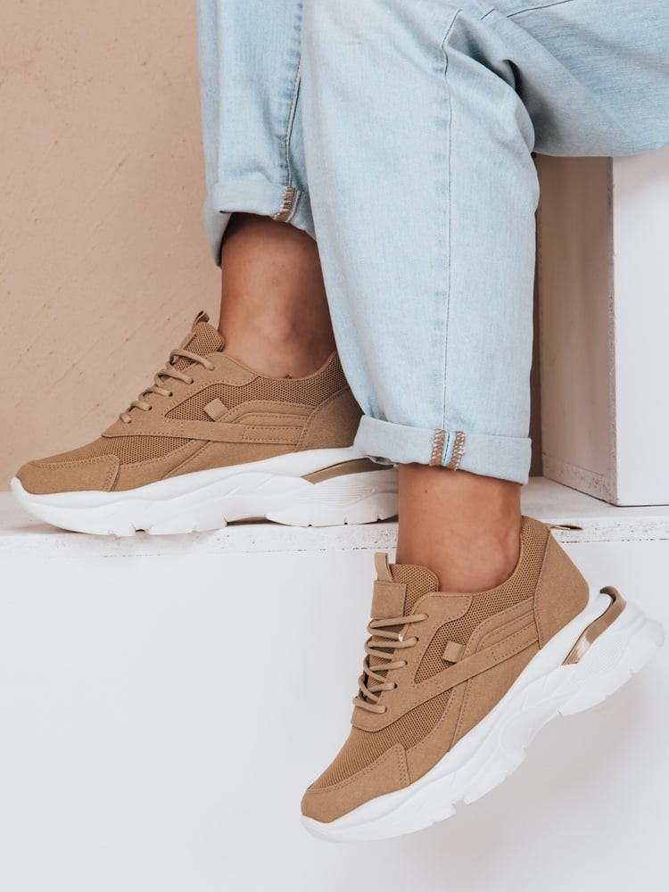 Sneakersy damskie na platformie SPORTLITE khaki Dstreet