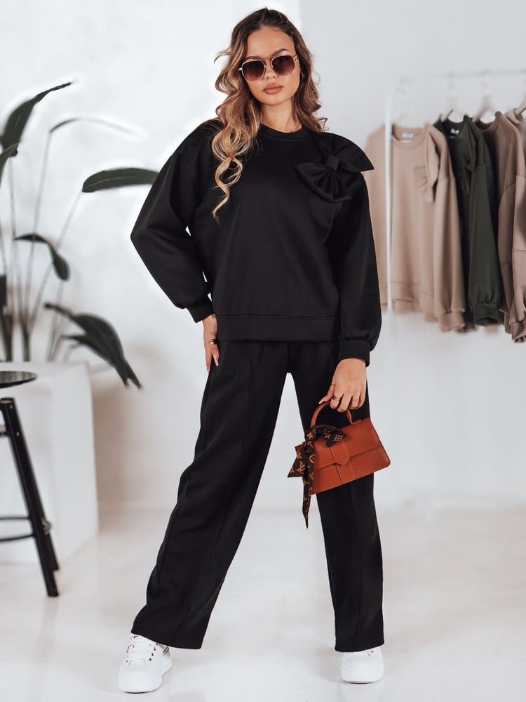 Komplet dresowy damskie one size oversizowy DRESOVA czarny Dstreet