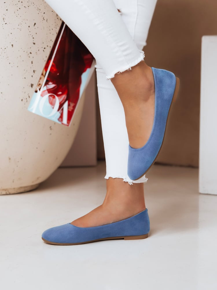 Baleriny damskie MINIMALL niebieskie Dstreet