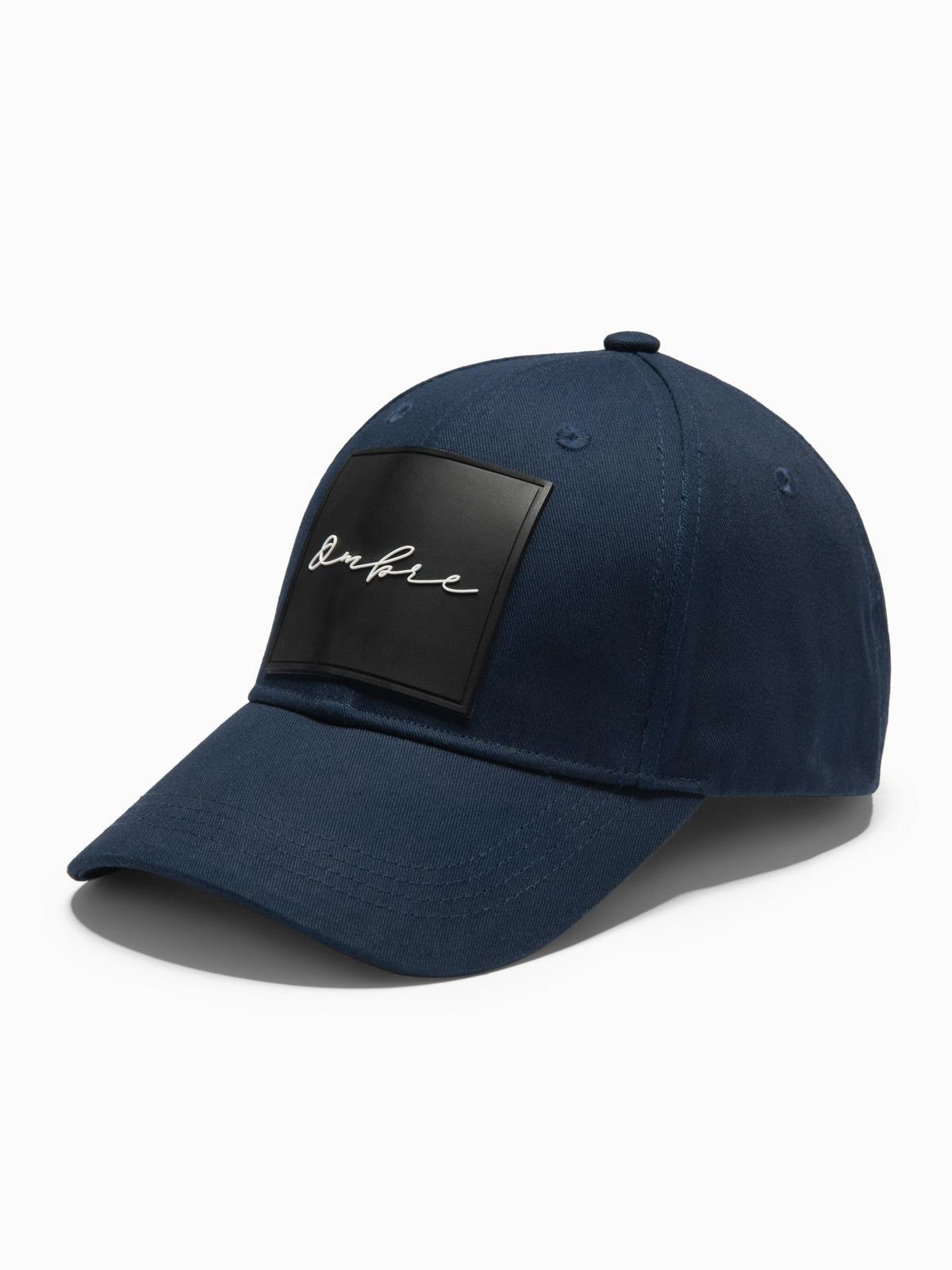 Ombre Men's baseball cap with large patch - navy blue