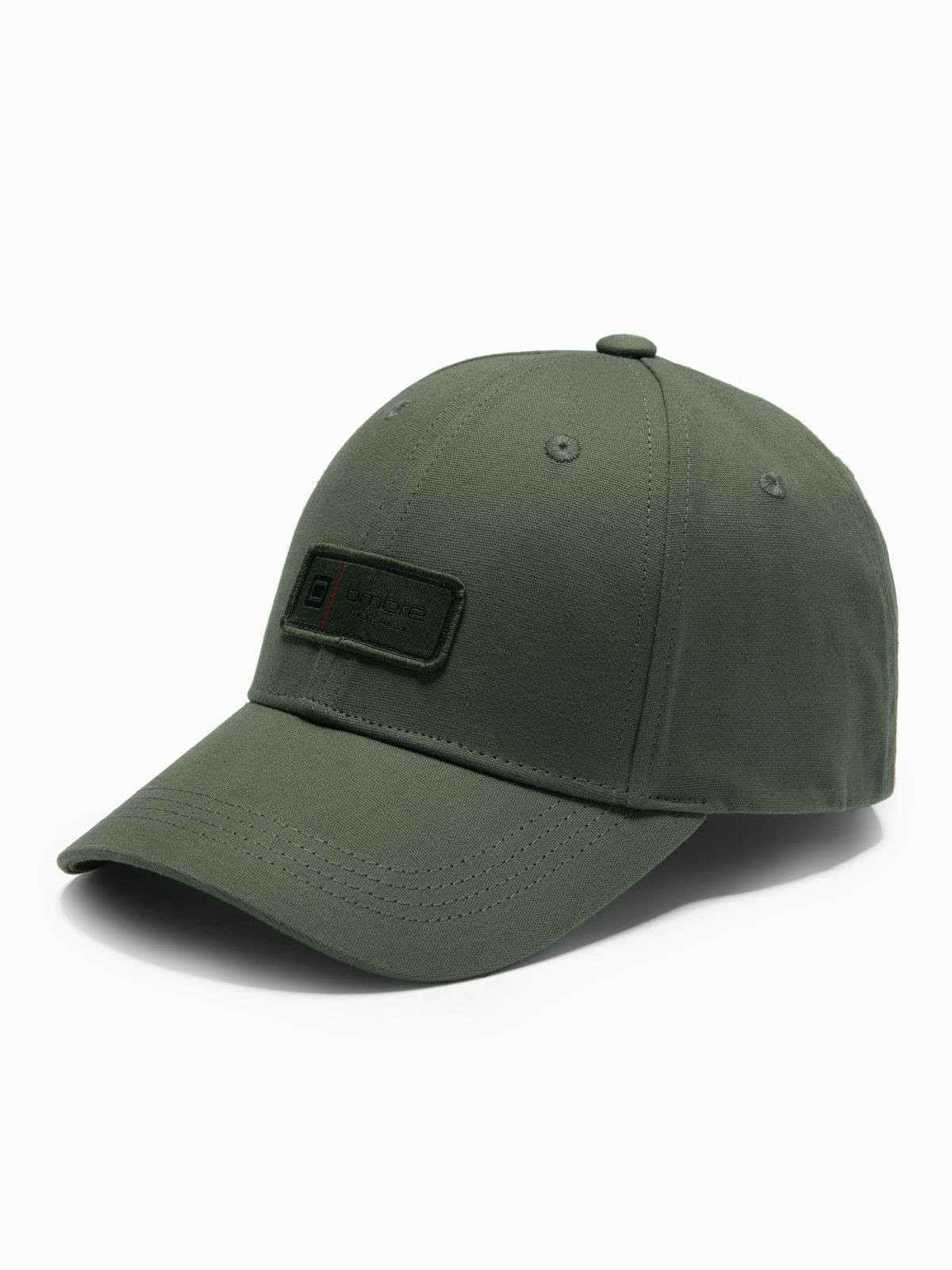 Ombre Men's baseball cap with visor and patch - khaki