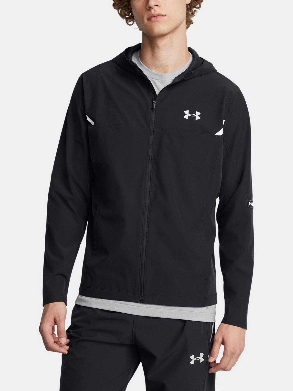 Pánská bunda Under Armour Vanish Woven Utility Jacket-BLK - Pánské