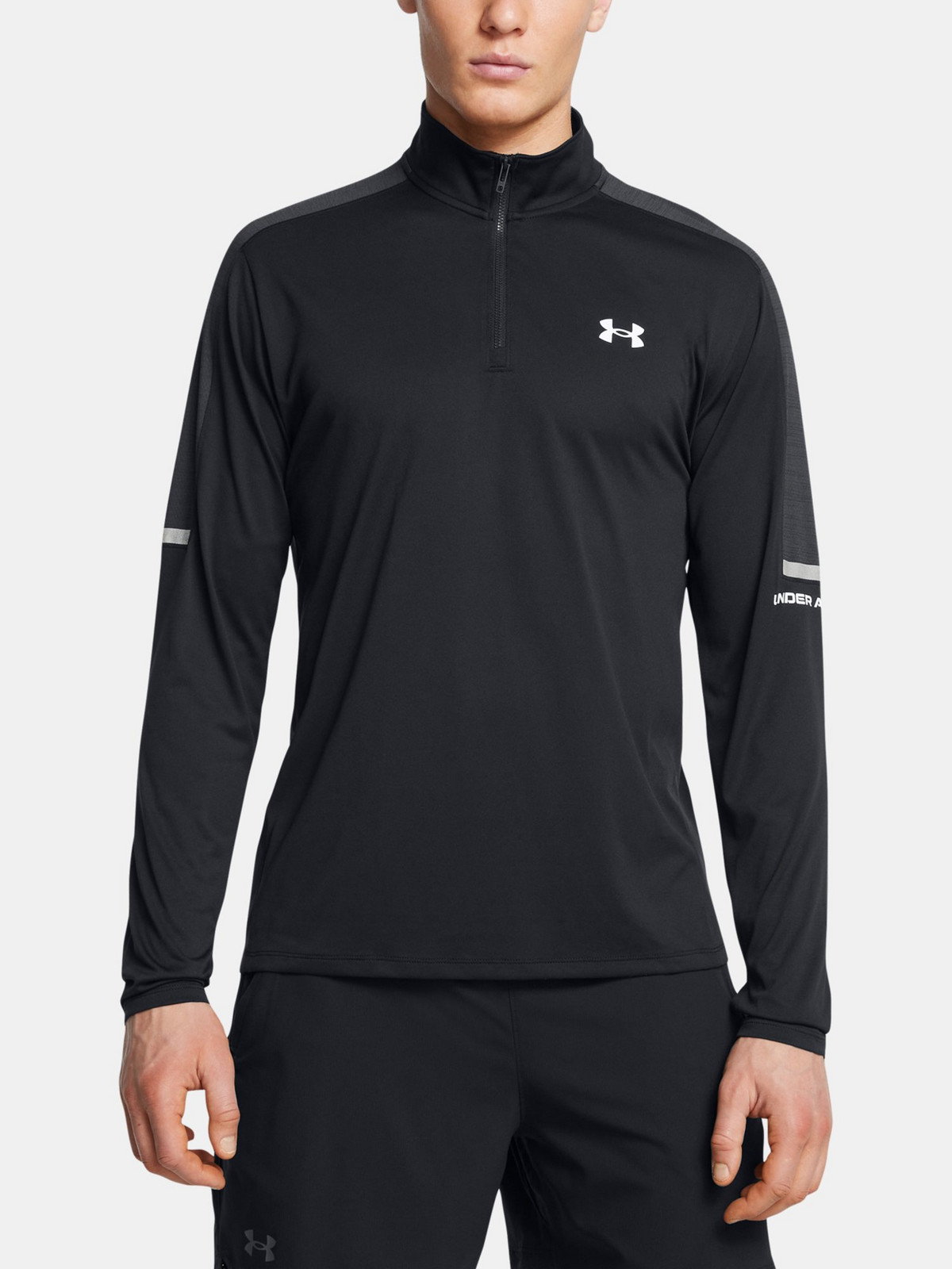 Pánské tričko Under Armour UA Tech Utility 1/4 Zip-BLK - Pánské