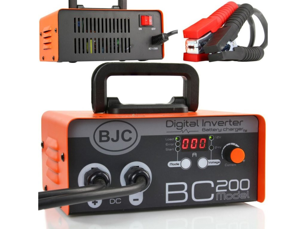 BJC Digitální invertorová nabíječka baterií 12/24V BC-200