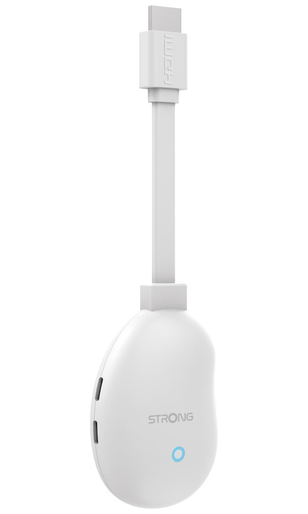 STRONG 4K Google TV stick LEAP-NEVE/ 4K Ultra HD/ H.265/ HDMI/ Wi-Fi 6/ Chromecast/ NETFLIX/ Disney+/ Google TV/ bílý