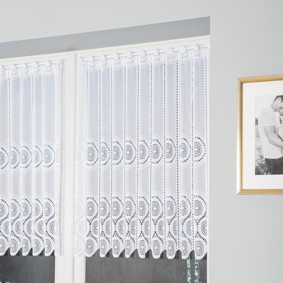 Dekorační metrážová vitrážová záclona SYLVA bílá výška 90 cm MyBestHome