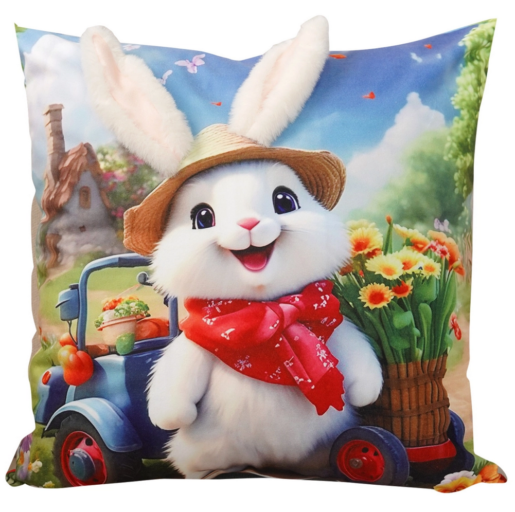 Velikonoční polštář 3D HELLO BUNNY VIII. 40x40 cm  Mybesthome Varianta: Povlak na polštář, 40x40 cm