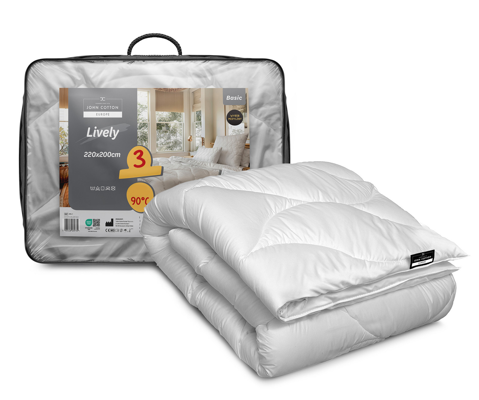 Prošívaná celoroční přikrývka BUBBLES 220x200 cm mikrovlákno John Cotton