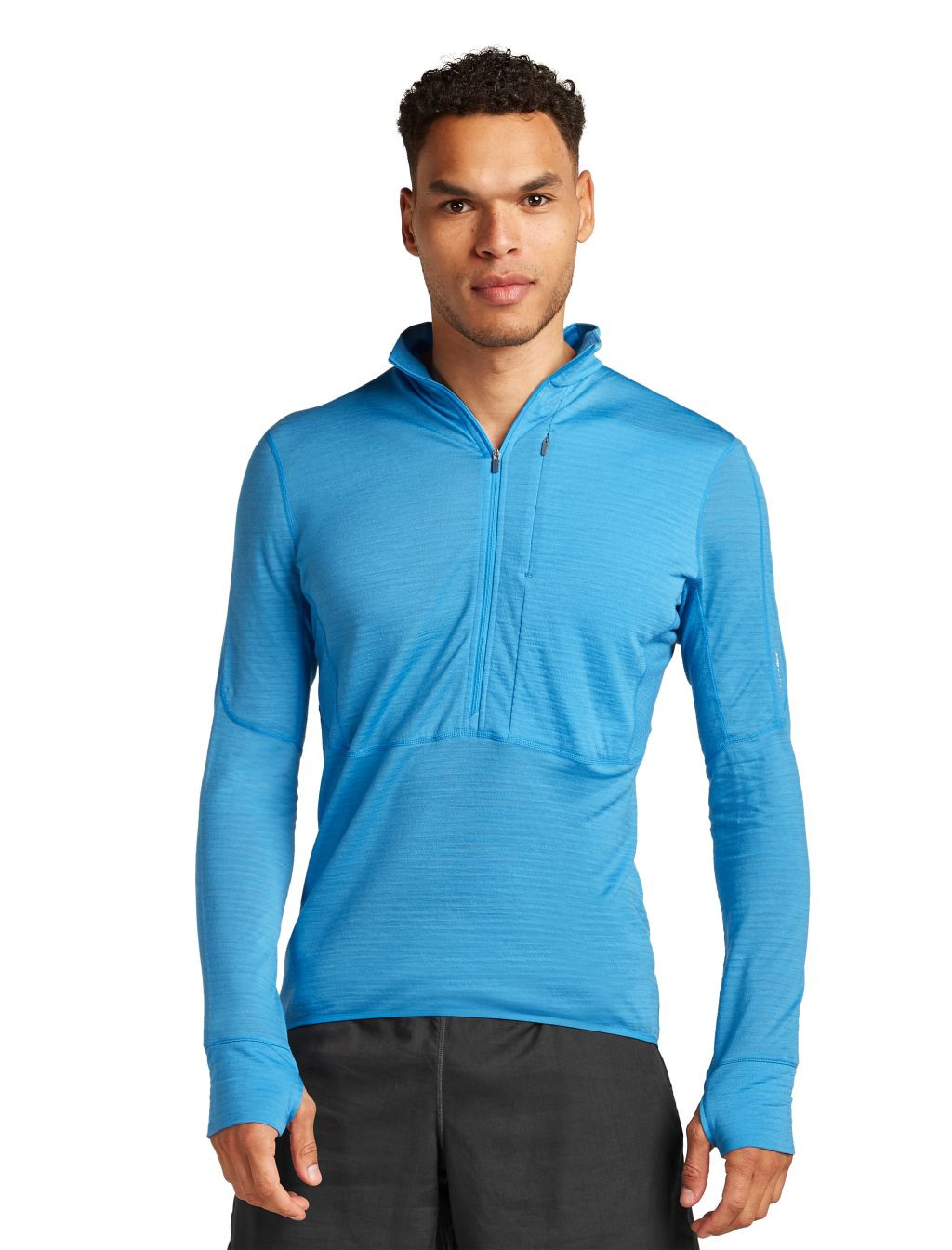 ICEBREAKER Mens Mer 200 Realfleece Descender LS Half, Arctic (vzorek) velikost: M