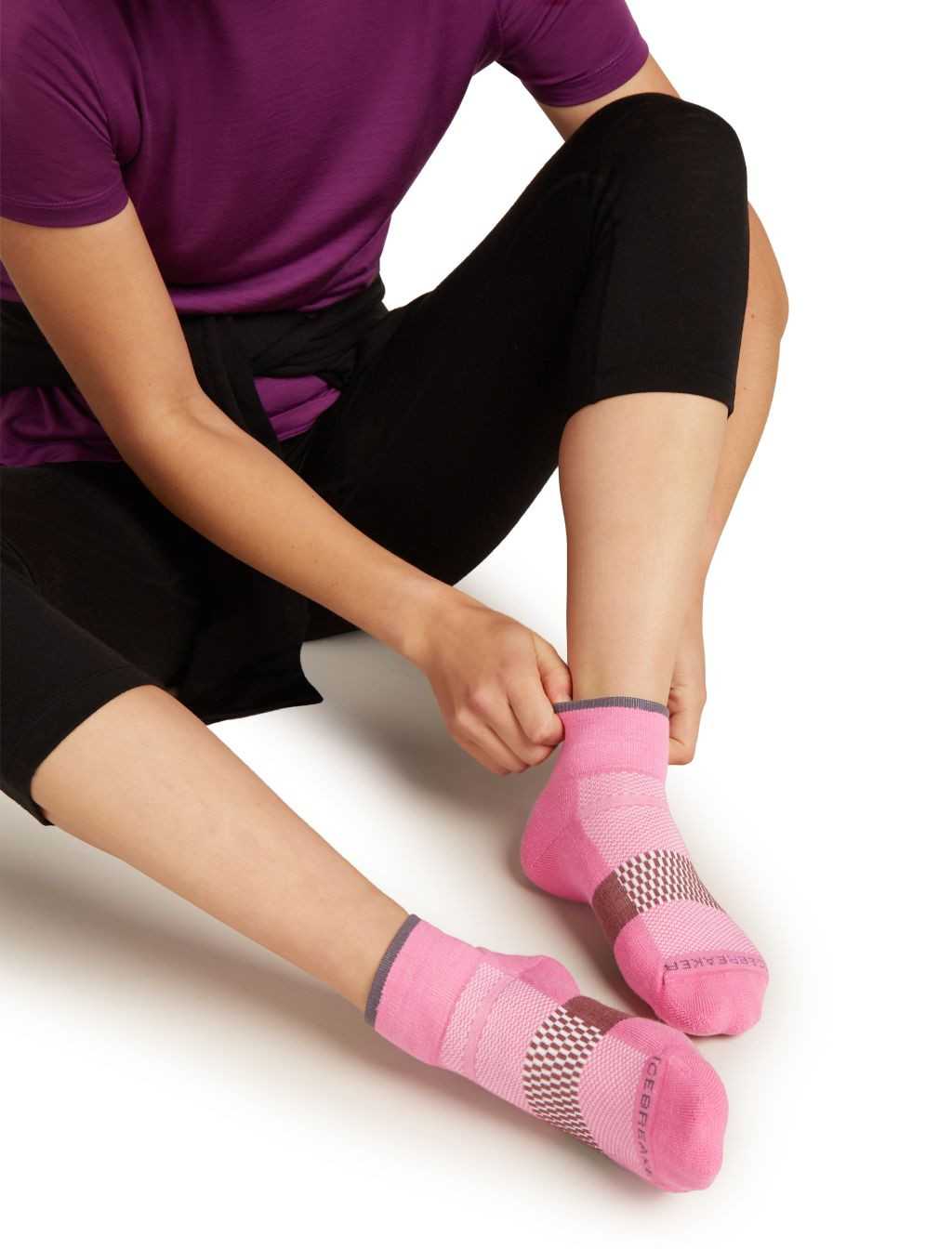 ICEBREAKER W Multisport Light Mini, Pop/Obsidian/Carob velikost: L