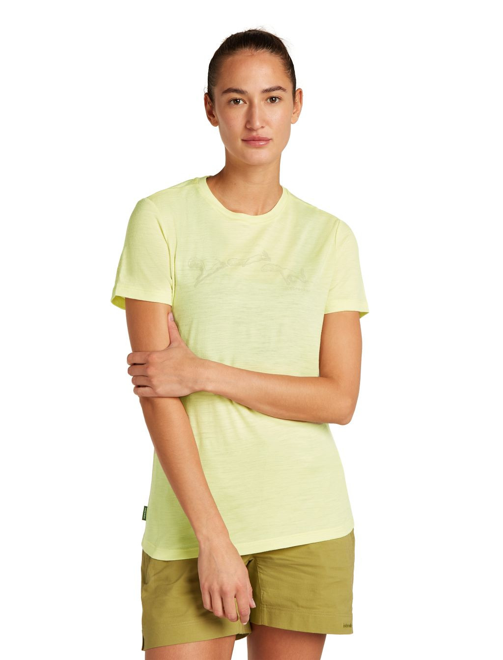 ICEBREAKER Wmns Mer 150 Tech Lite SS Tee Airbourne Squ, Citrine (vzorek) velikost: S