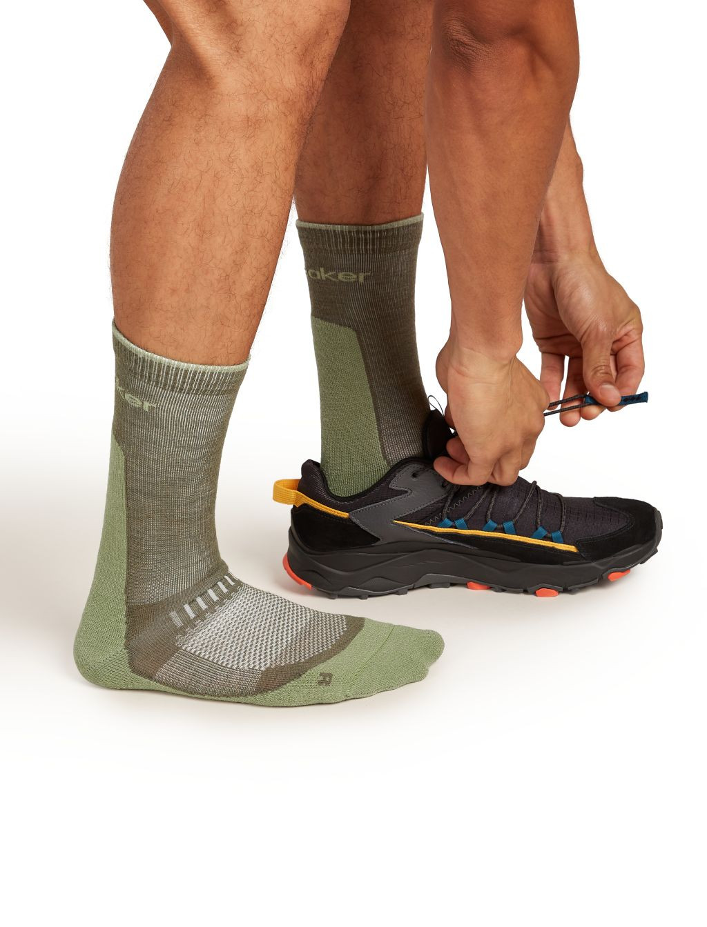 ICEBREAKER M Hike+ Light Crew, Loden/Lichen velikost: L