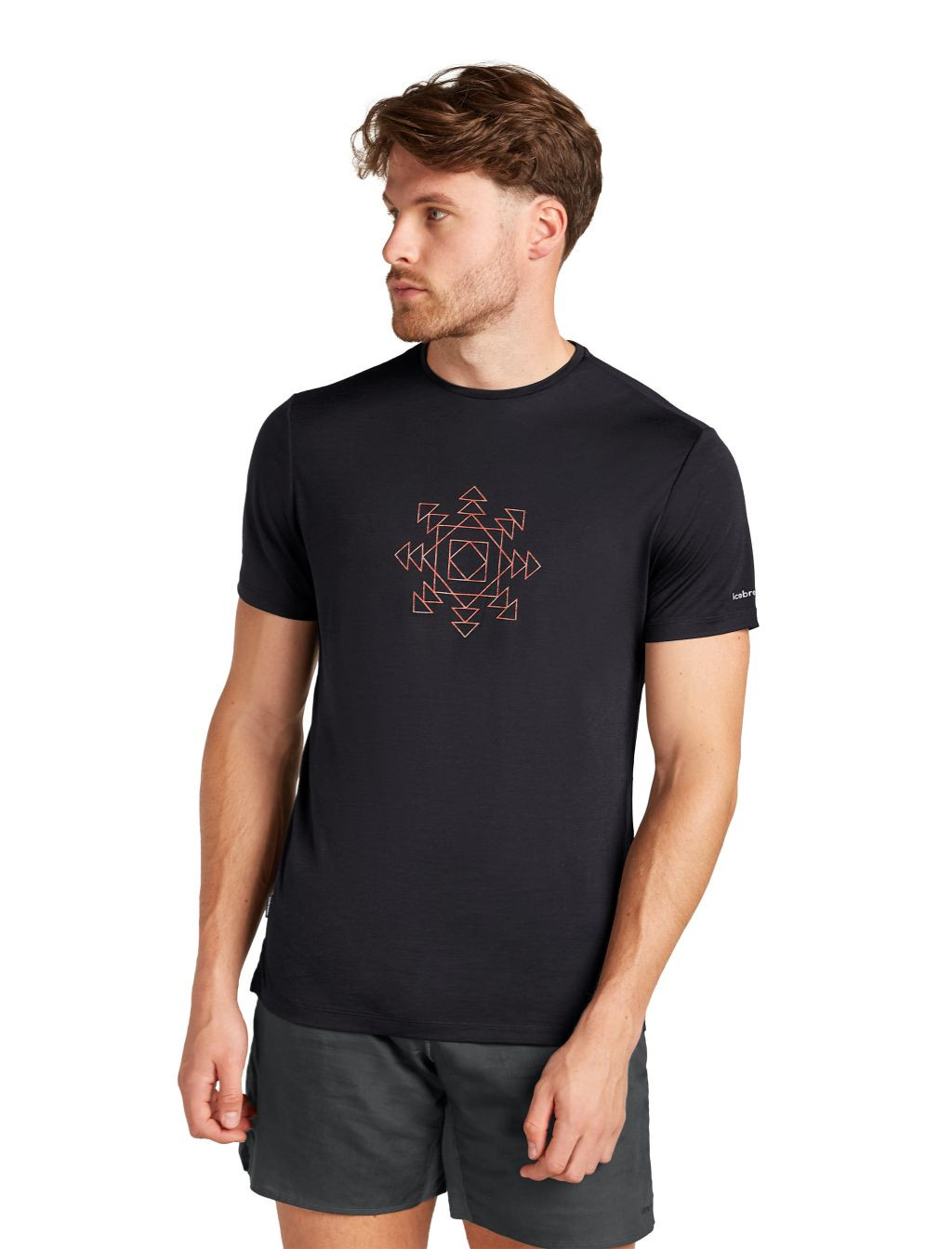 ICEBREAKER Mens Mer 125 Cool-Lite Sphere SS Tee Fusion, Black (vzorek) velikost: M