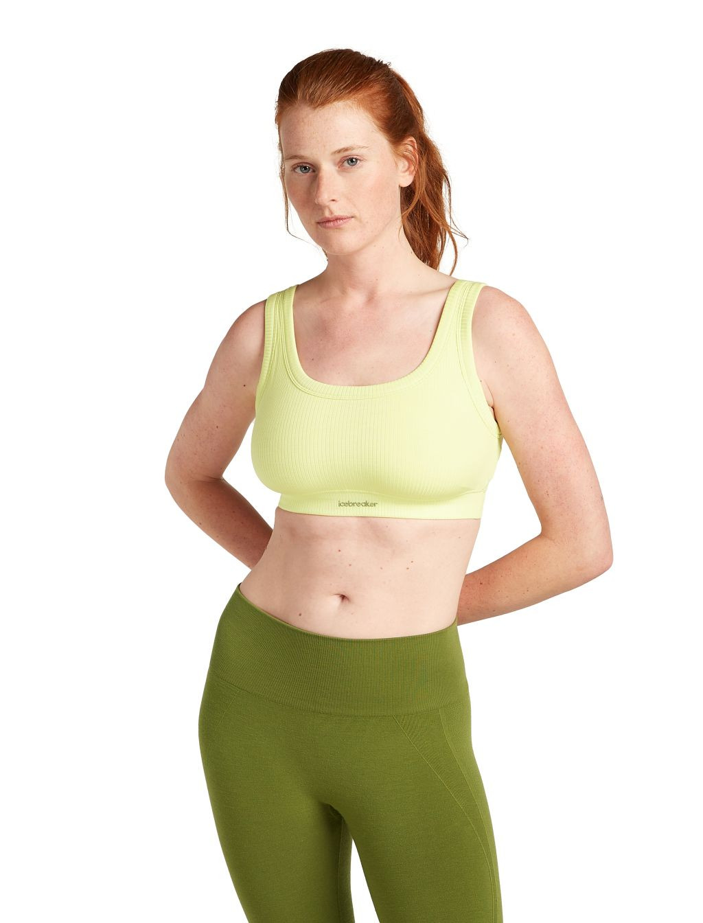 ICEBREAKER W Rib Lotus Bra, Citrine velikost: M