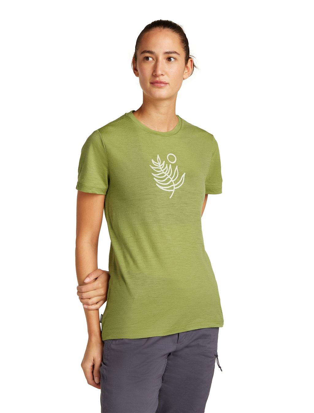 ICEBREAKER Wmns Mer 150 Tech Lite SS Tee Fresh Fern, Olive (vzorek) velikost: S
