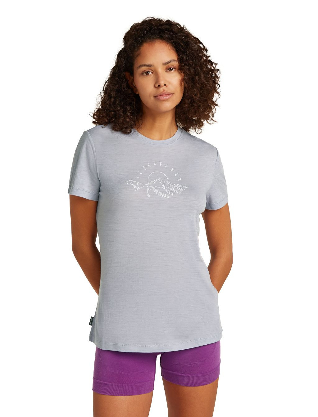 ICEBREAKER W 150 Tech Lite SS Tee Sunrise Sumit, Grey Quartz velikost: S