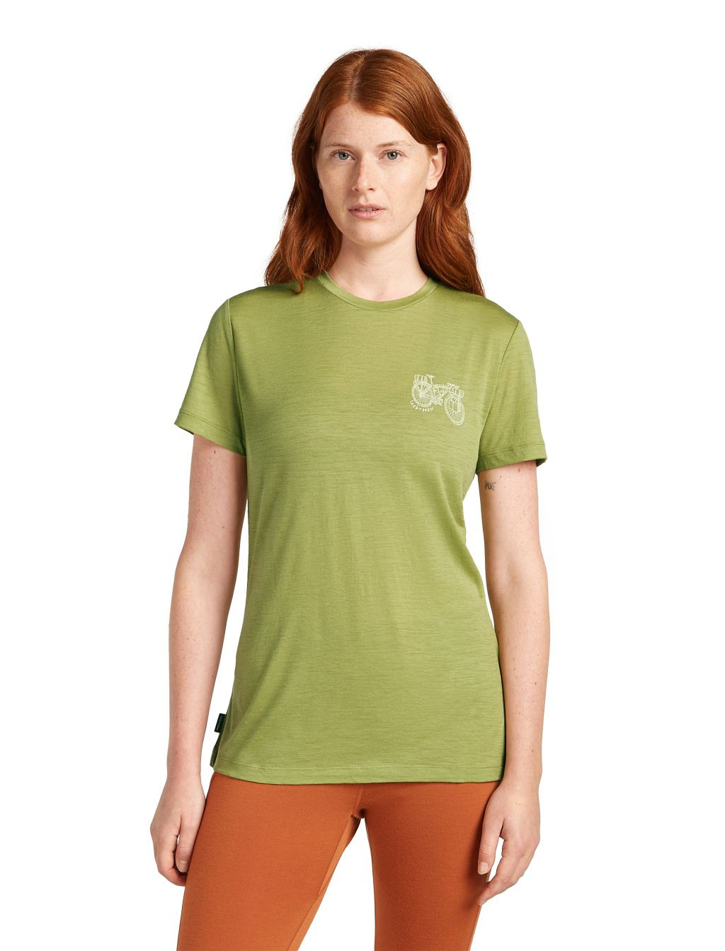 ICEBREAKER W 150 Tech Lite SS Tee Adventure Rid, Olive velikost: L