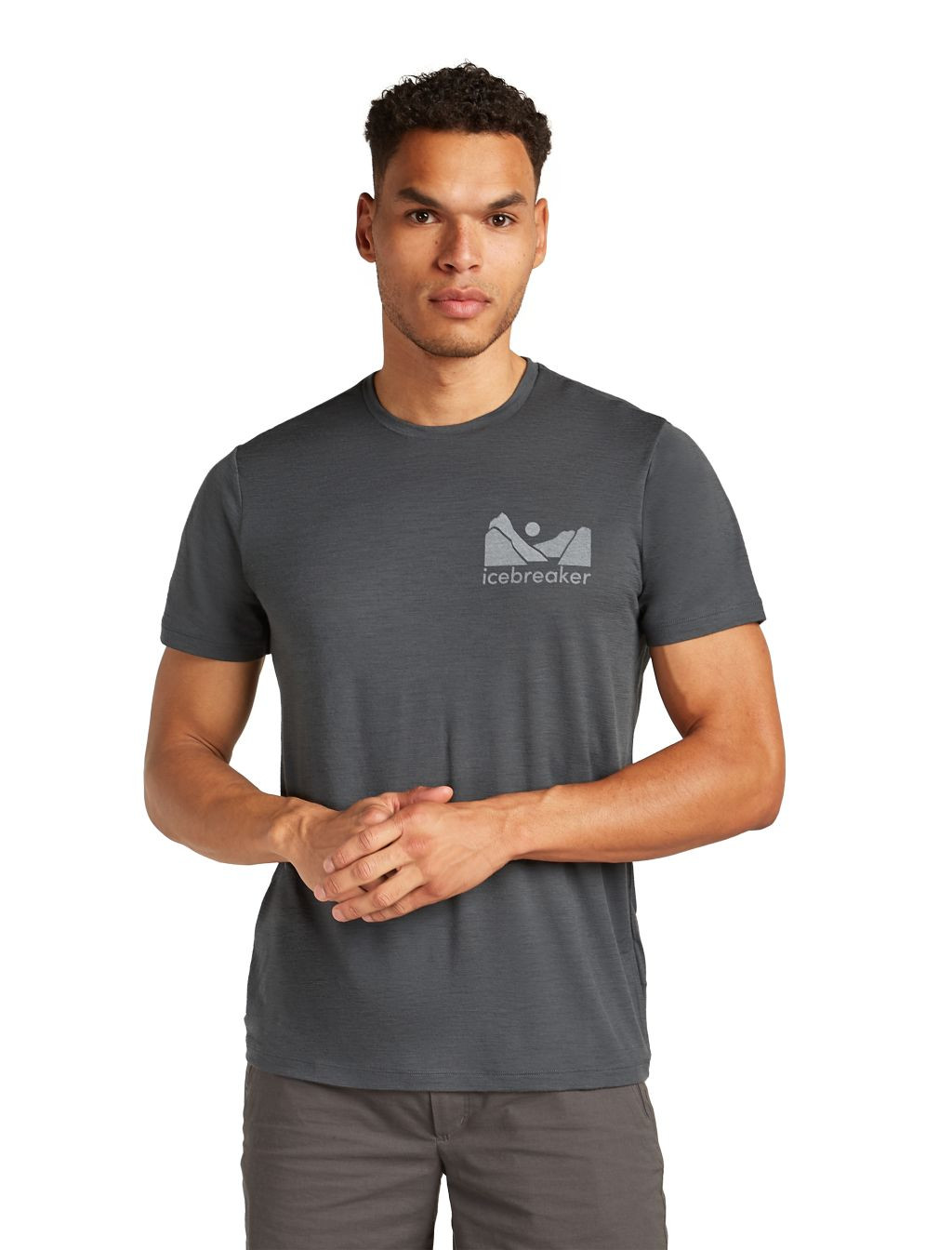 ICEBREAKER Mens Mer 150 Tech Lite SS Tee Southern Shap, Obsidian (vzorek) velikost: M