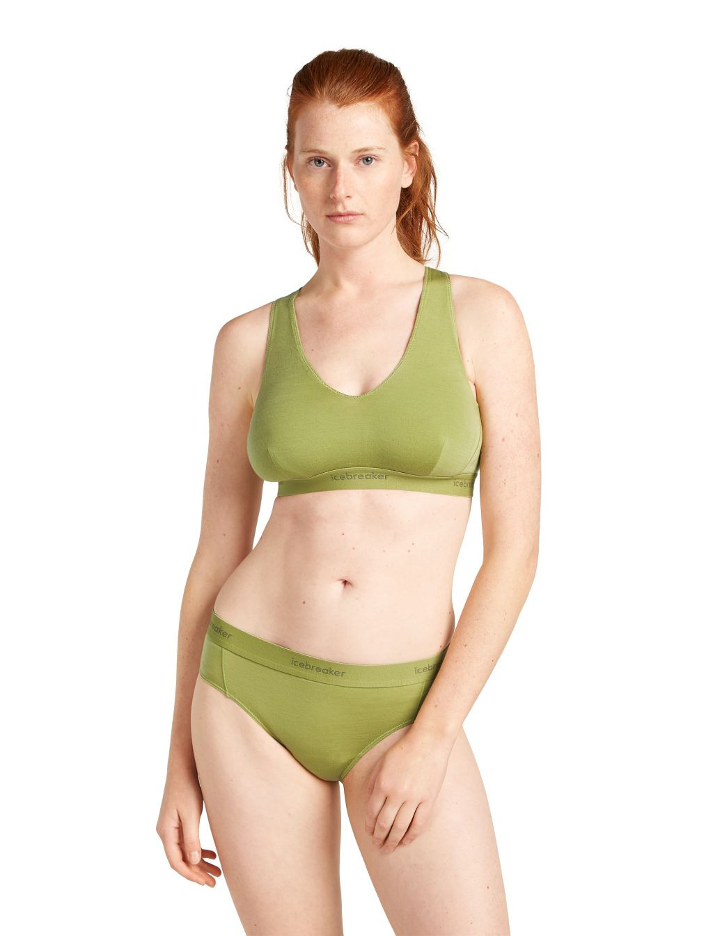 ICEBREAKER Wmns Mer 125 Cool-Lite Sprite Racerback Bra, Olive (vzorek) velikost: S