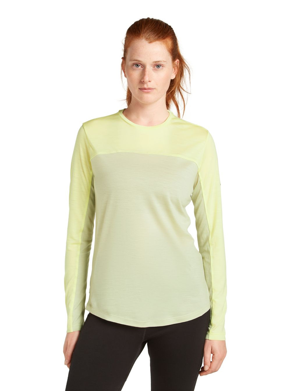 ICEBREAKER Wmns Mer 125 Cool-Lite Sphere LS Tee CB, Ashen/Citrine/Cb (vzorek) velikost: S