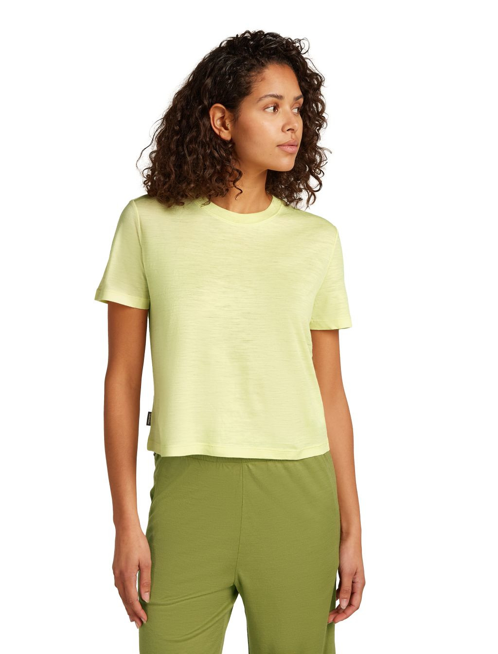 ICEBREAKER Wmns Mer 150 Tech Lite III SS Crop Tee, Citrine (vzorek) velikost: S