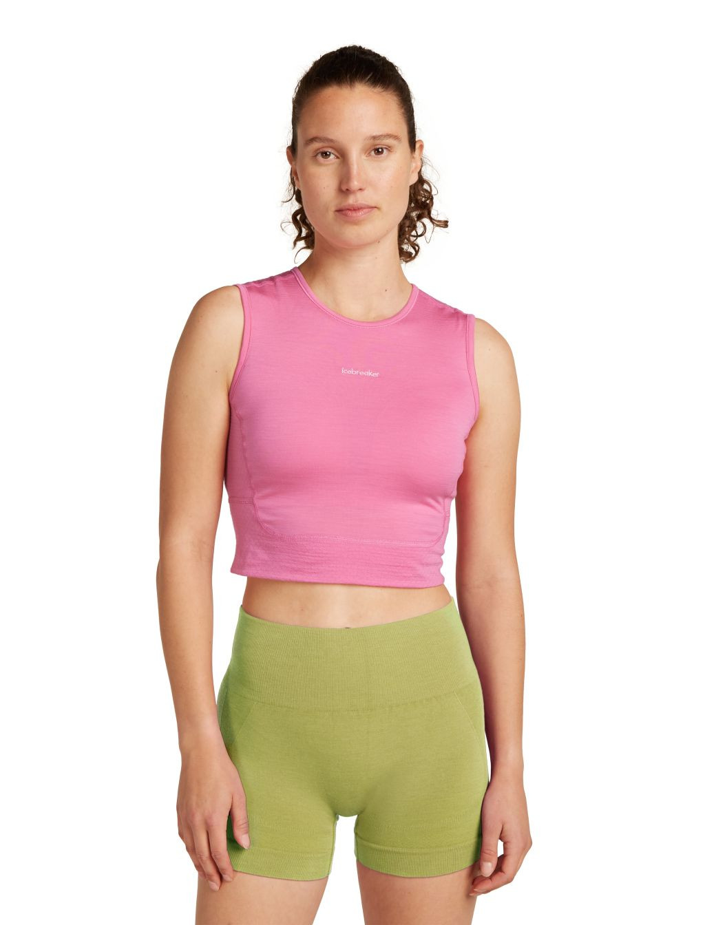 ICEBREAKER Wmns Mer ZoneKnit Energy Wind Cro Bra-Tank, Pop (vzorek) velikost: S