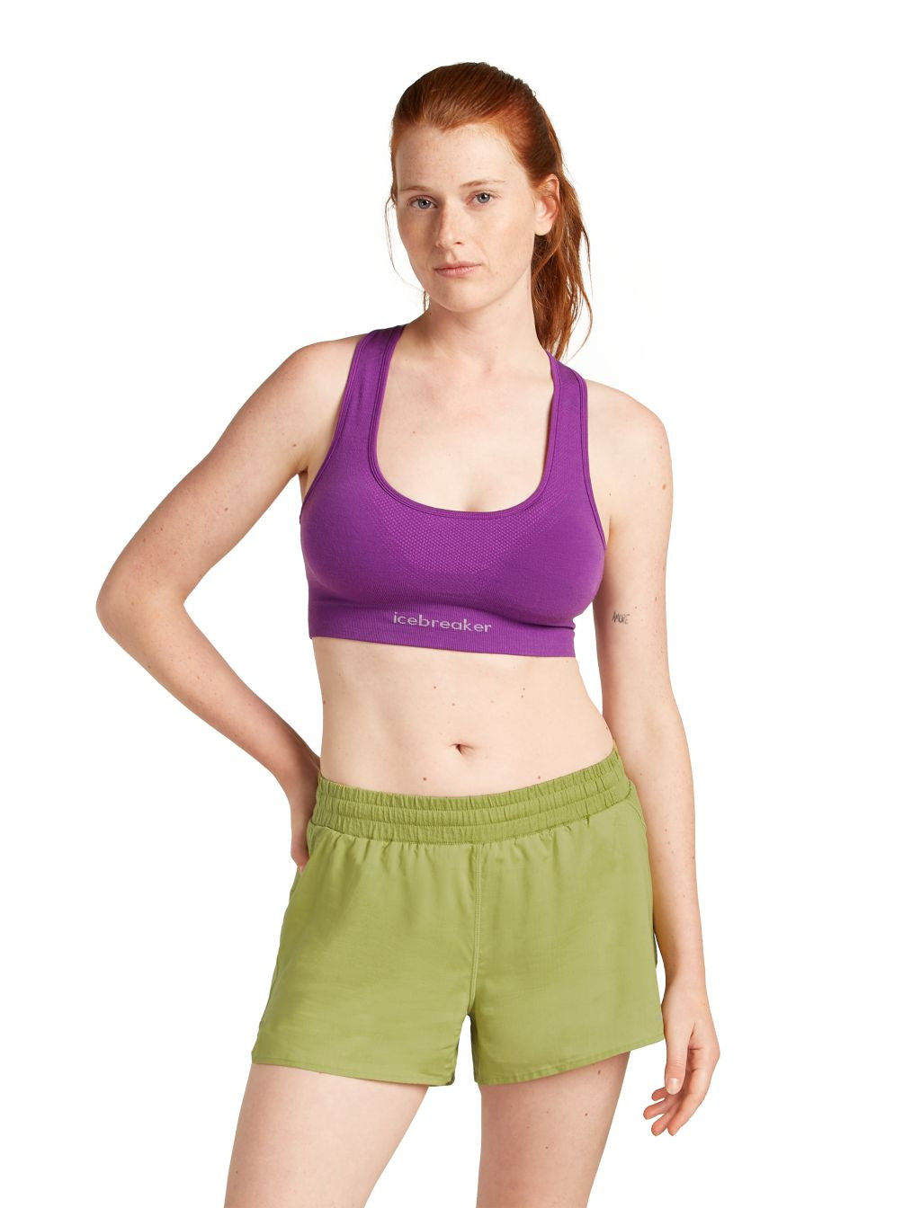ICEBREAKER W 260 Zoneknit Seamless Bra, Passion velikost: L