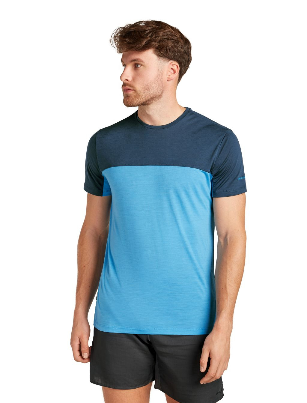 ICEBREAKER Mens Mer Cool-Lite Sphere III SS T Colour, Arctic/Abyss/Cb (vzorek) velikost: M