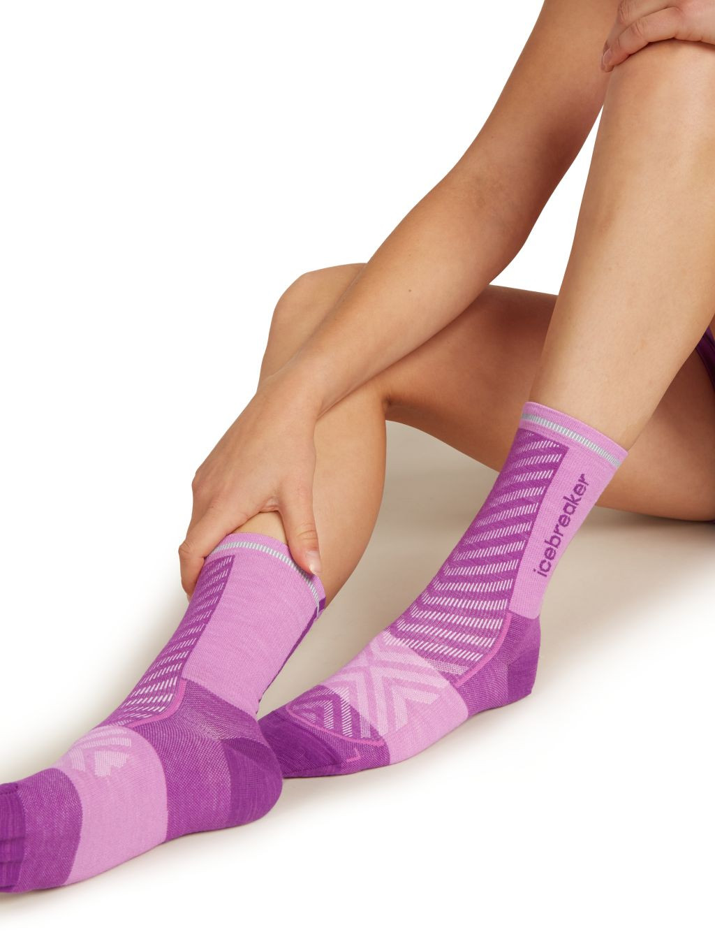 ICEBREAKER W Run+ Ultralight Crew, Passion/Passion Lt velikost: L