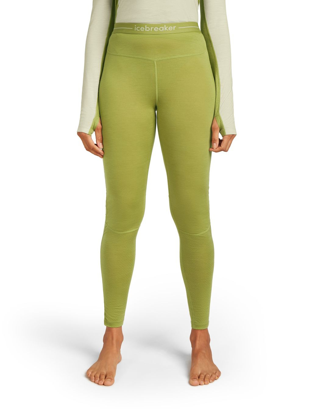 ICEBREAKER Wmns 125 ZoneKnit Leggings, Olive (vzorek) velikost: S