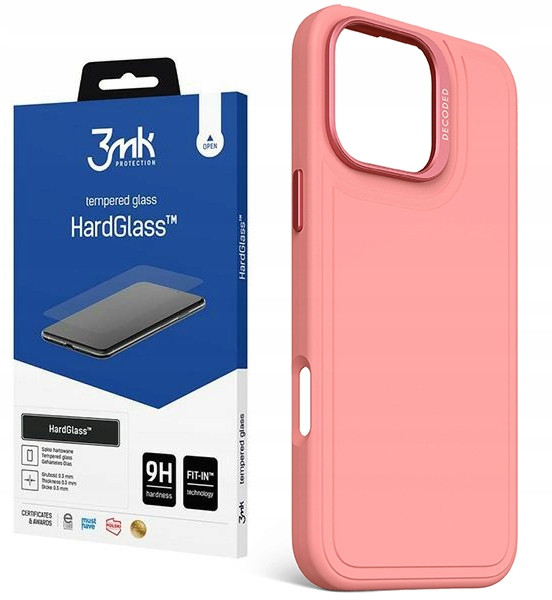 Set Decoded pouzdro Silikon MagSafe kryt pro iPhone 16 Pro Sklo 3MK