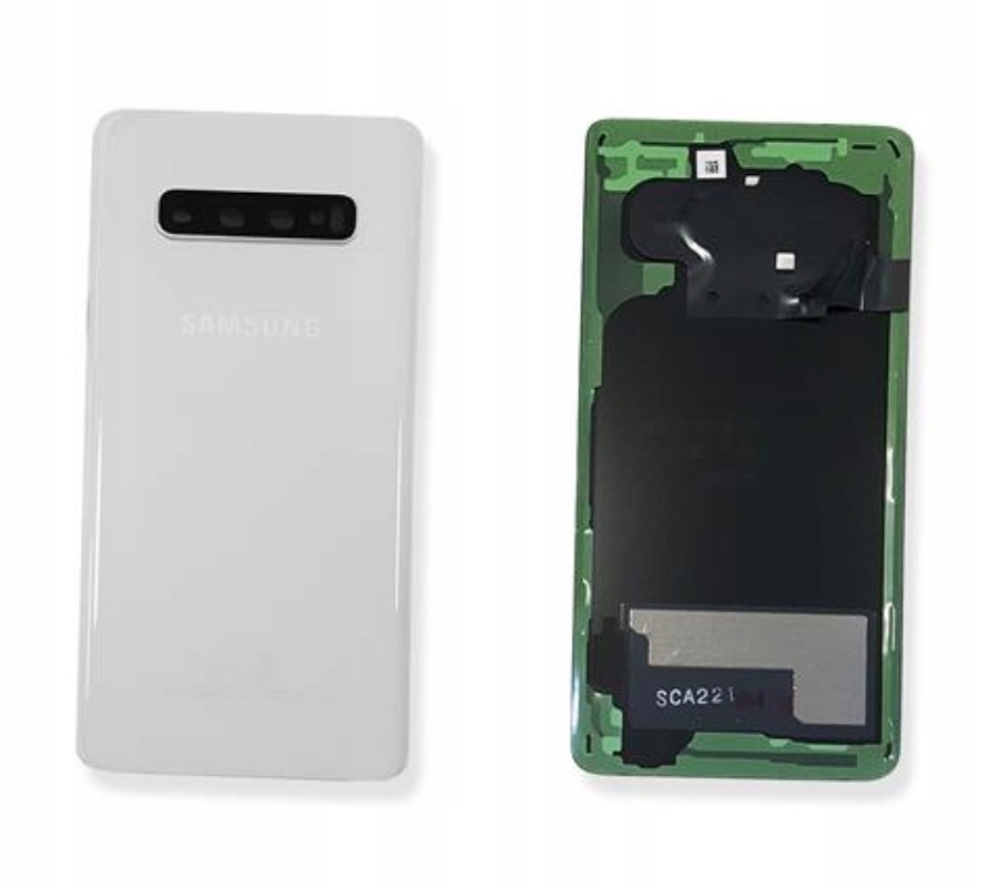 Org Originální klapka zadní zadní kryt pro Samsung Galaxy S10; SM-G973 bílá