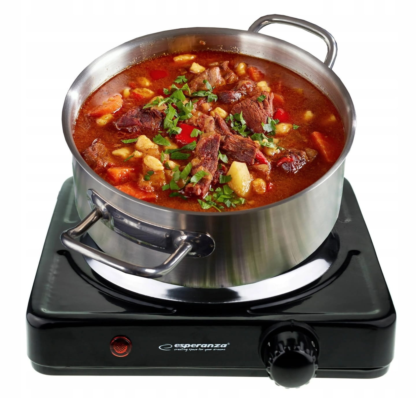 elektrický jednoplotýnkový vařič černý 1000W