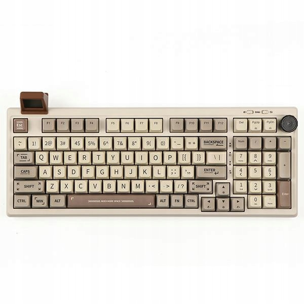 Mechanická klávesnice Epomaker RT100 Ansi, switche Wisteria Linear, bílá