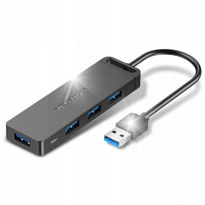 Vention Hub Usb adaptér Rozbočovač Usb-a 3.0 Až 4x Usb-a MicroUSB 5Gbps 2A