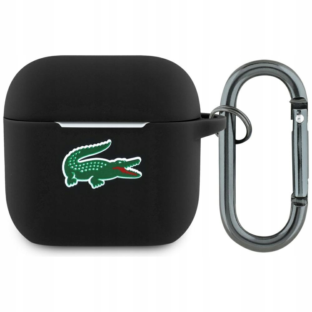 Pouzdro Lacoste Silicone Croc Logo pro AirPods 4 černé