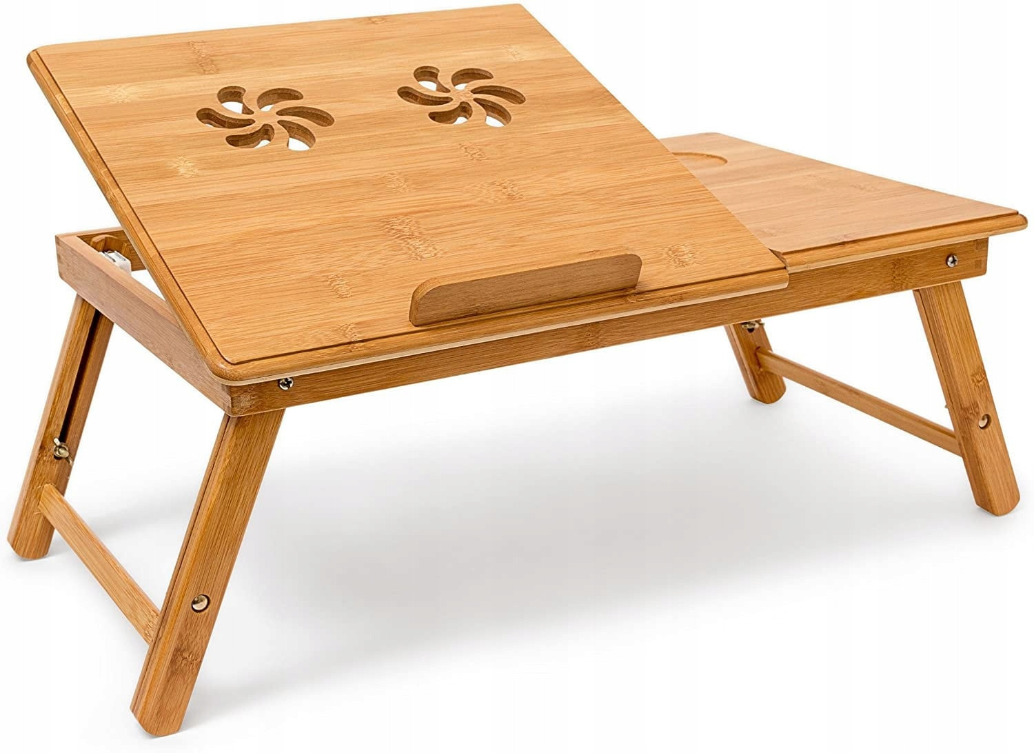 Stolek pod Notebook k posteli na gauč Nastavitelný BambusovýRelaxdays