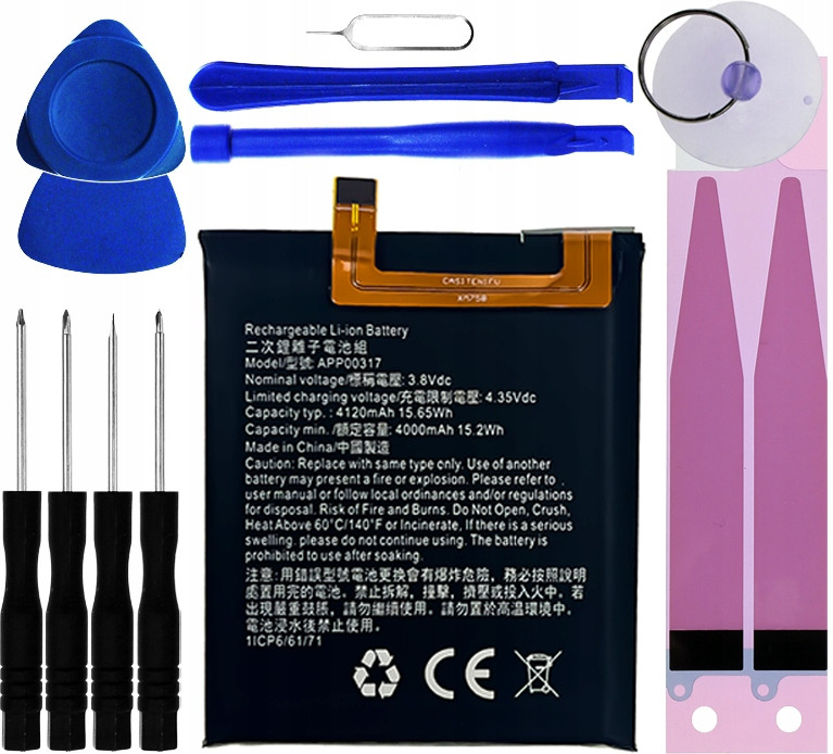 Nová baterie Akumulátor APP00317 4000 mAh pro Caterpillar Cat S62 Pro