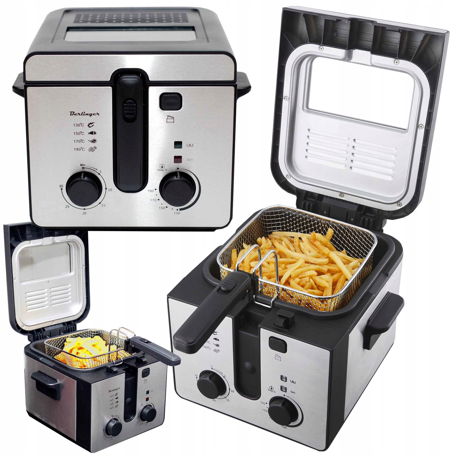 Olejová Fritéza Berlinger MAX1850 Fritéza Velký Časovač Termostat