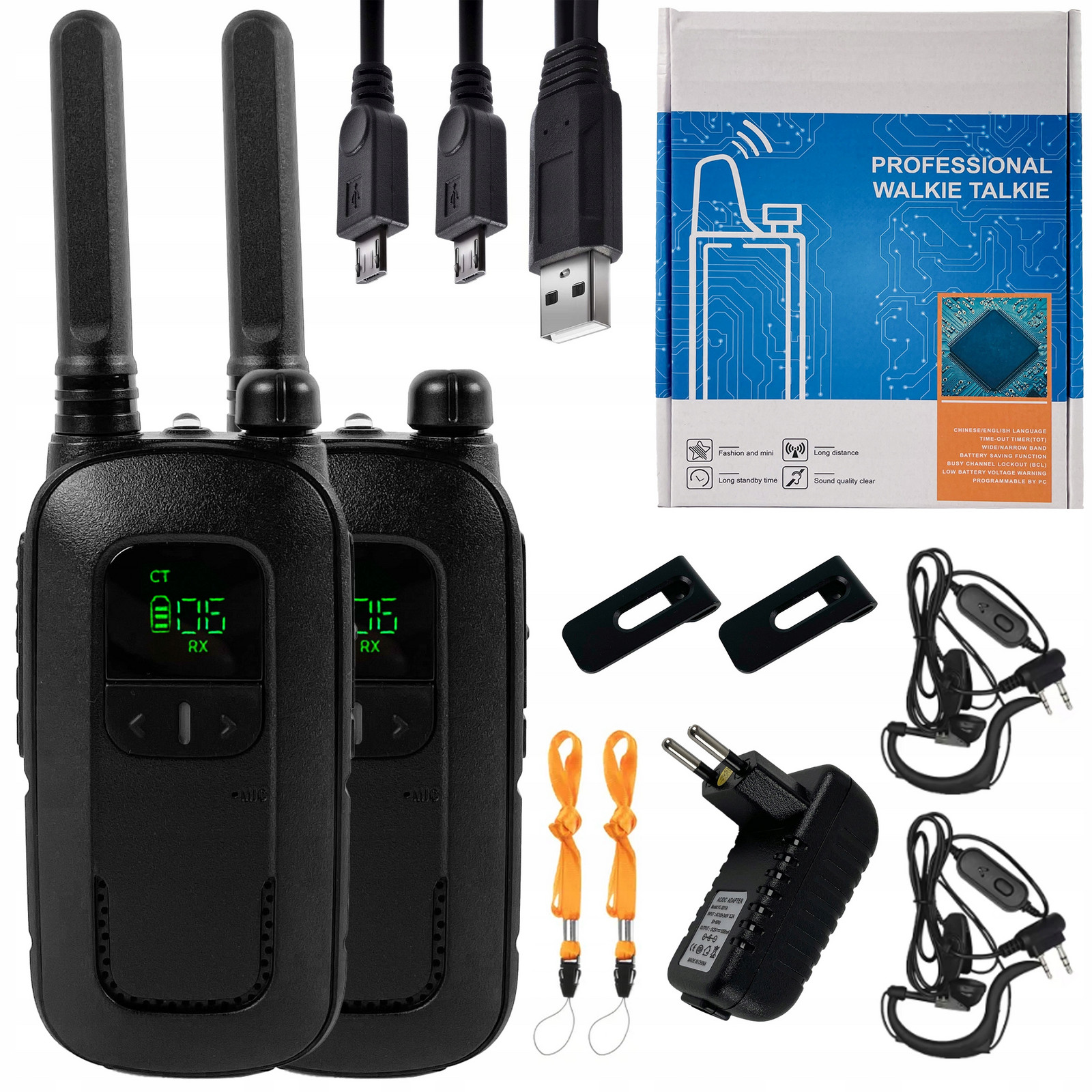 2x Vysílačka Baofeng BF-T12 Pl 0,5W Pmr Radiotelefon Vysílačka