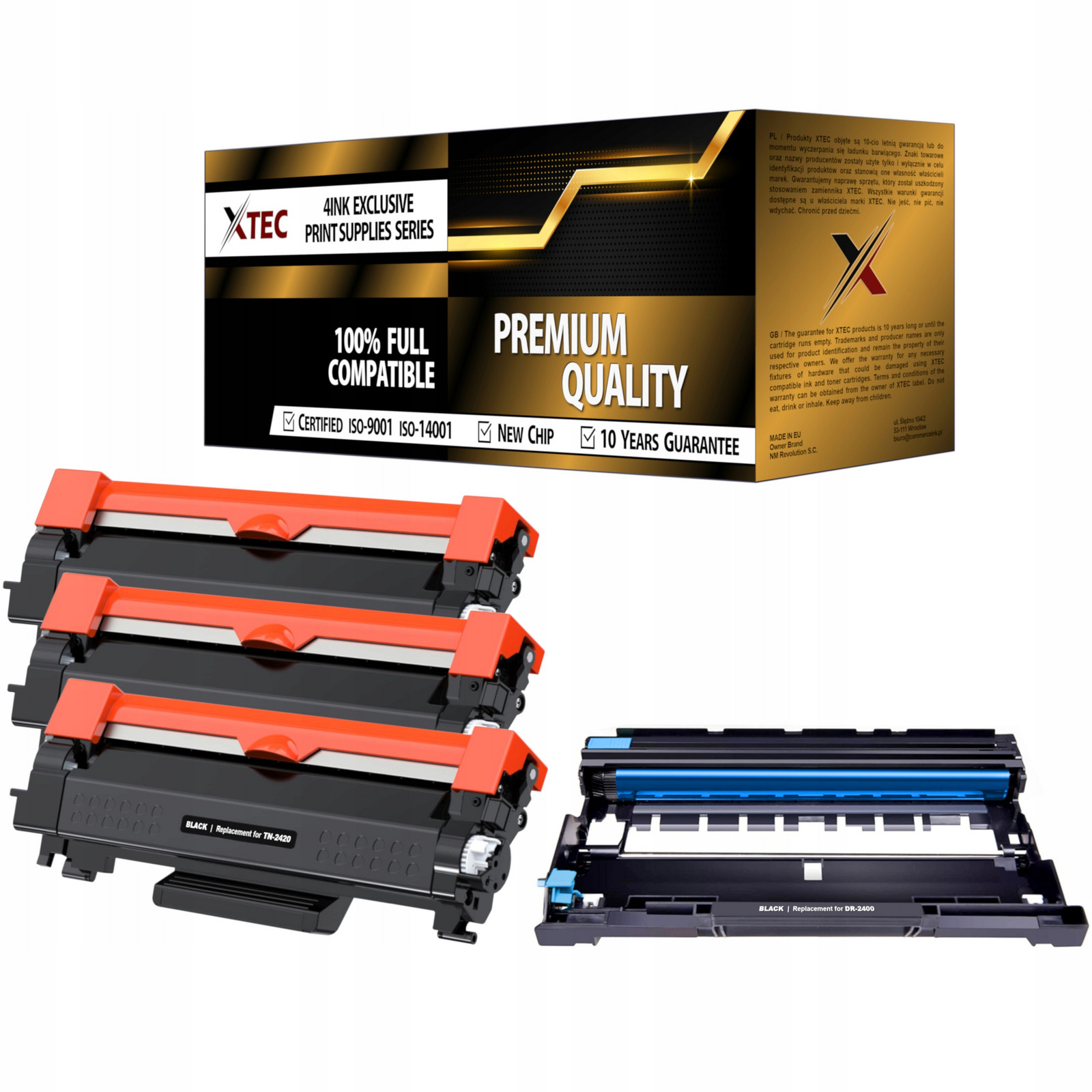 3x Toner TN-2420 Buben pro HL-L2310D HL-L2350DW MFC-L2750DW DCP-L2530DW