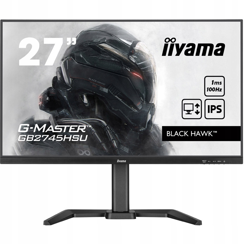 Monitor 27 palců GB2745HSU-B2 IPS,FHD,100Hz,1ms,2xUSB,300cd Iiyama GB2745HSU