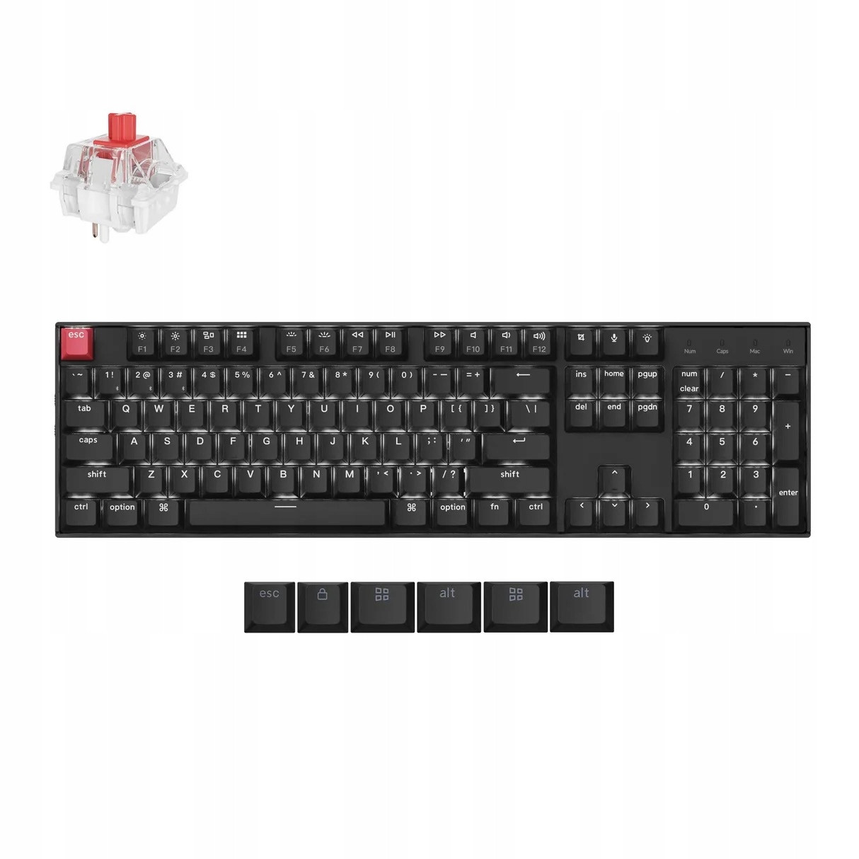 Keychron K10 Version 2 Qmk Bezdrátová mechanická klávesnice K10X-A1