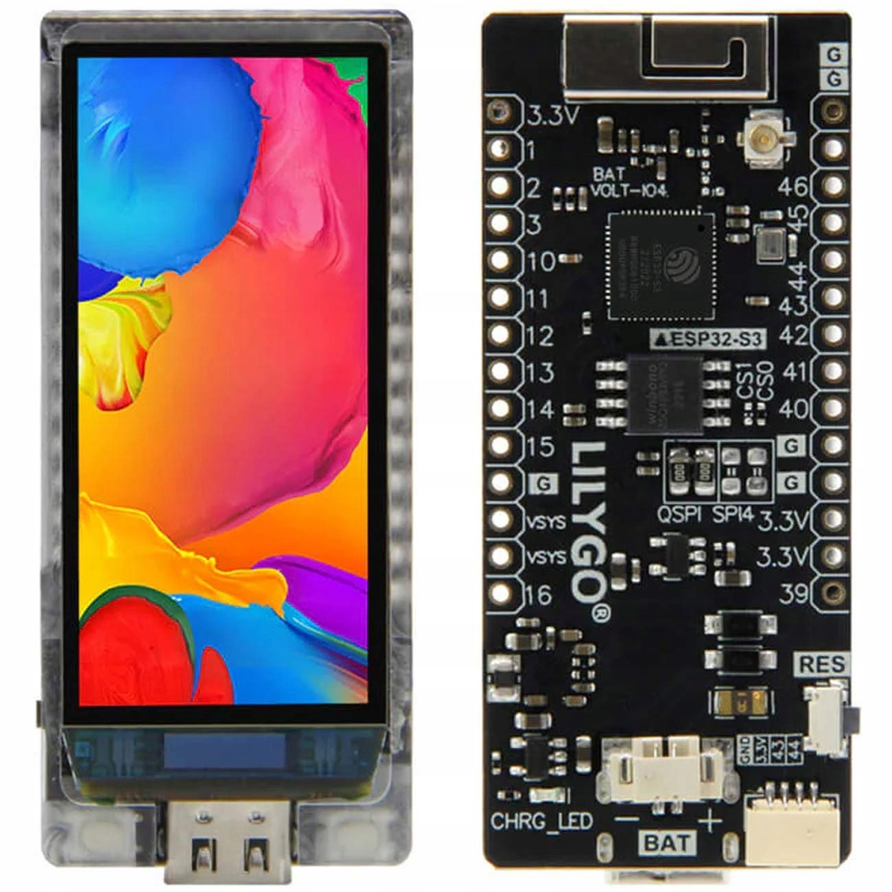 T-Display-S3 LilyGo Amoled dotykový ESP32 WiFi Bt