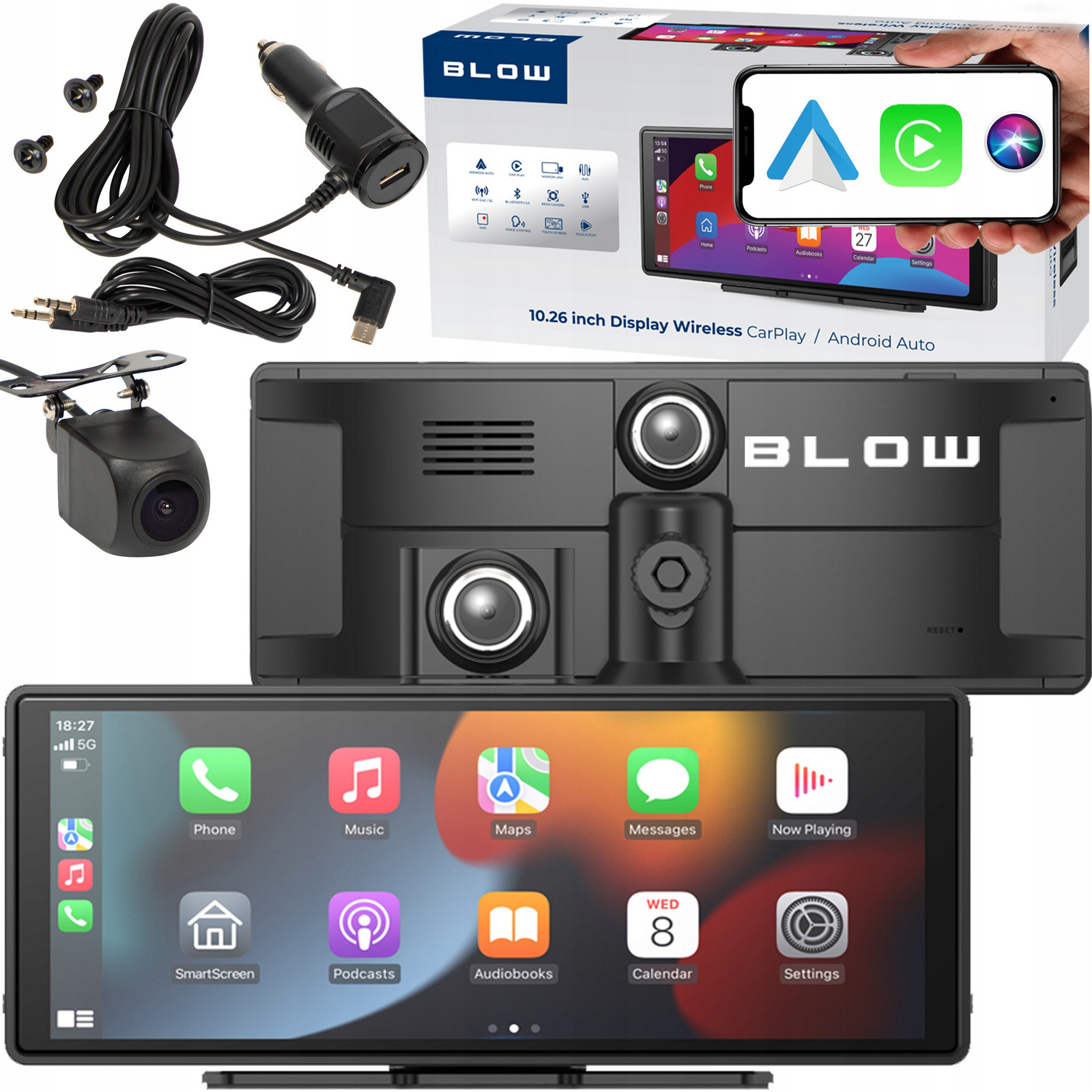 Radio Monitor Do Auta Multimediální Android Auto Carplay Siri Kamera