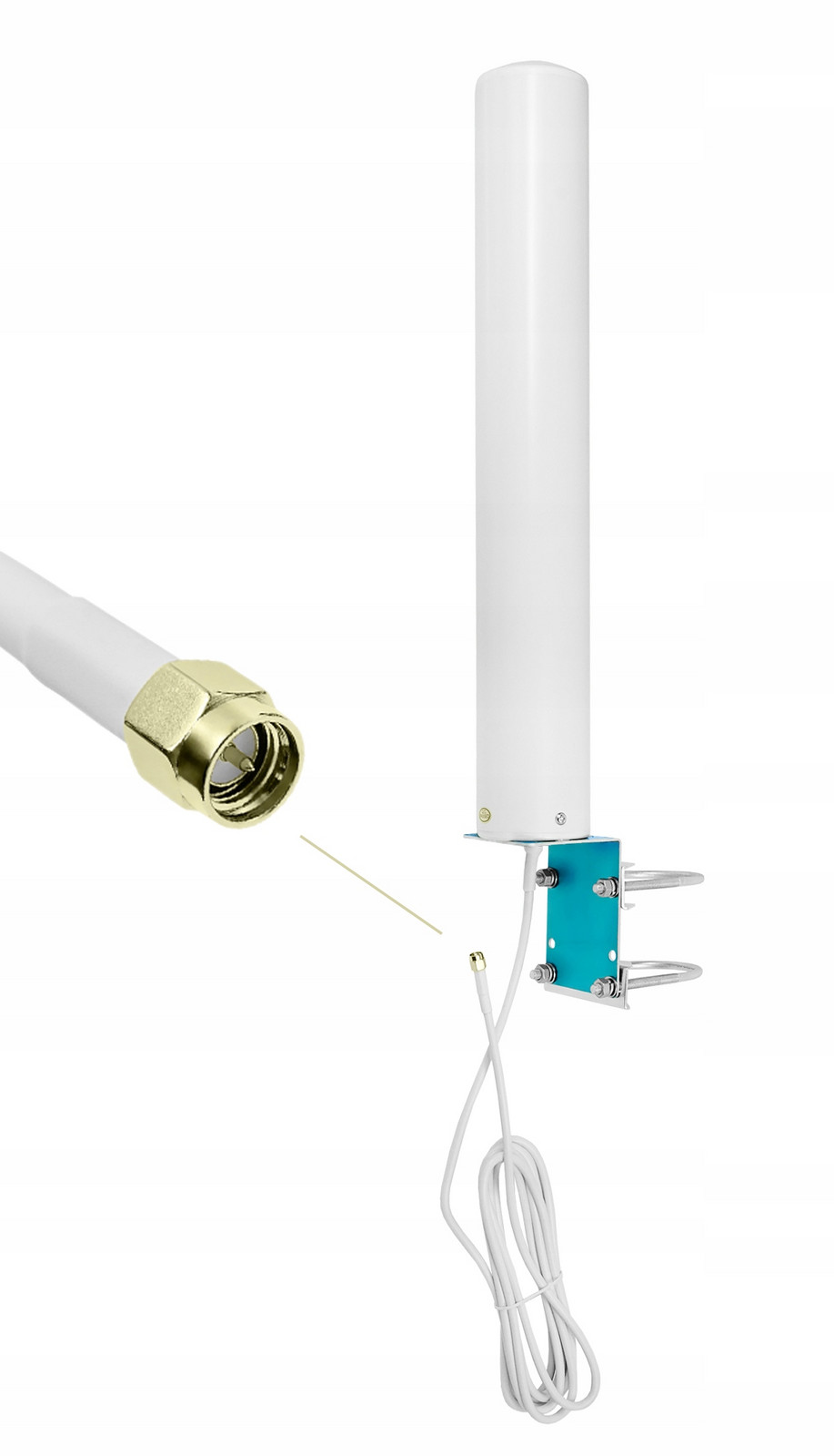 Anténa i přes 21 dBi 5G 4G 3G Lte 3m kabel zakončený SMAm konektorem